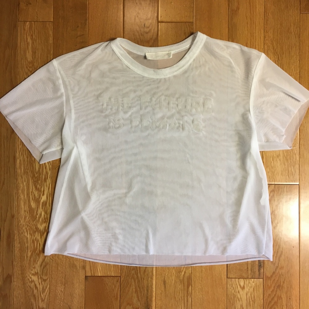 The Future is Female Sheer Crop Top